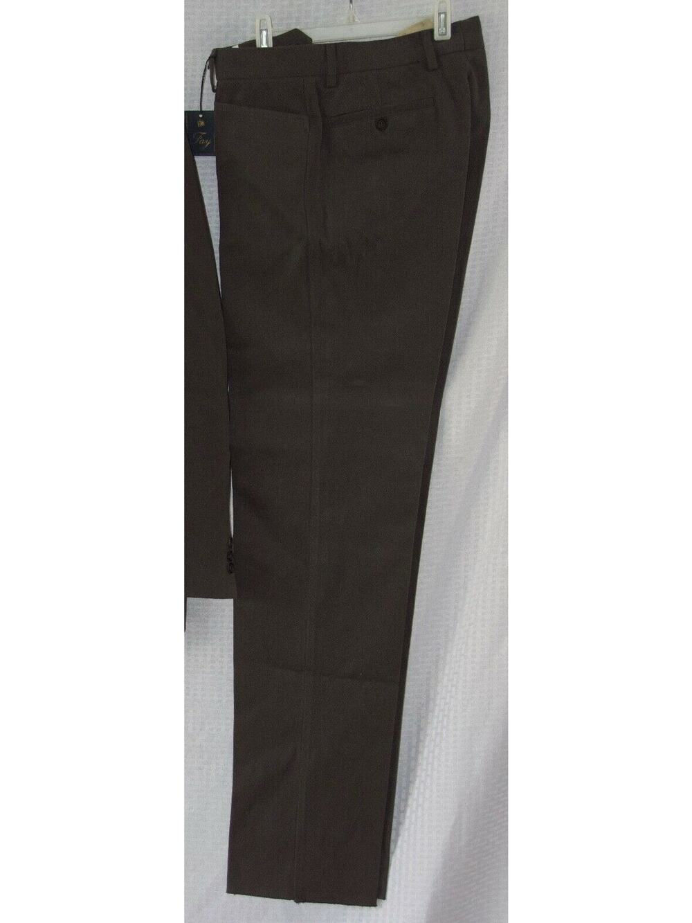 FAY Men's Gray Cotton Stretch Slacks Trousers Pants Size 46 Big & Tall